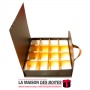 La Maison des Boîtes - Coffret Chocolat Carré Forme Sac avec Poignée - 16 pièces - Noir & Doré - Tunisie Meilleur Prix (Idée Cad