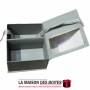 La Maison des Boîtes - Boîte Cadeaux Rectangulaire "With Love" avec Fenêtre & Ruban Satiné -  Vert - (24x20x11cm) - Tunisie Meil