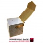 La Maison des Boîtes - Boîte Cadeaux Carré Portative Elégante "Wishes A Gift For You" - Beige- (16x16x16cm) - Tunisie Meilleur P