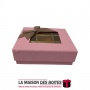La Maison des Boîtes - Coffret Chocolat de 09 Pièces -Carré Rose - Tunisie Meilleur Prix (Idée Cadeau, Gift Box, Décoration, Sou