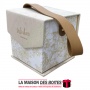 La Maison des Boîtes - Boîte Cadeaux Carré Portative Elégante "Wishes A Gift For You" - Beige- (13x13x13cm) - Tunisie Meilleur P