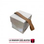 Boîte Cadeaux Carré Portative Elégante "Wishes A Gift For You" - Beige- (10x10x10cm)