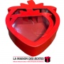 La Maison des Boîtes - Lot de 2 Boîtes Cadeaux Forme Fraise avec Couvercle Transparent -Rouge - Tunisie Meilleur Prix (Idée Cade