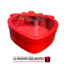 Boîte Cadeaux Forme Fraise avec Couvercle Transparent - Rouge - (20x24x7cm)
