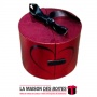 La Maison des Boîtes - Boîte-Cadeau Ronde Double Ouverture Haut de Gamme pour la Saint-valentin - Rouge - Tunisie Meilleur Prix 