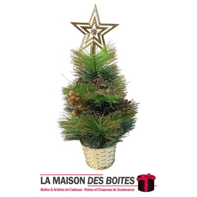 La Maison des Boîtes - Sapin de Noël Artificiel Vert 36 cm - Tunisie Meilleur Prix (Idée Cadeau, Gift Box, Décoration, Soutenanc