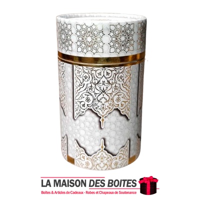 La Maison des Boîtes - Coffret Cadeau Prière Tapis et chapelet de luxe - Cadeau pour Ramadan - Blanc & Doré - Tunisie Meilleur P