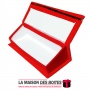 Boite Pâtisserie Rectangulaire pour Soutenance en Velours  (18.5 x 6 x 4 cm)  - Rouge & dore