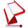 Boite Pâtisserie Rectangulaire style Triangle  pour Soutenance en Velours  (17x6x4.5cm)  - Rouge & dore