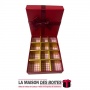 La Maison des Boîtes - Coffret Chocolat Rectangulaire de 12 Pièces-Rouge - Tunisie Meilleur Prix (Idée Cadeau, Gift Box, Décorat