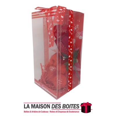 La Maison des Boîtes - Peluche Décoration avec des Fleures Rouges - Tunisie Meilleur Prix (Idée Cadeau, Gift Box, Décoration, So