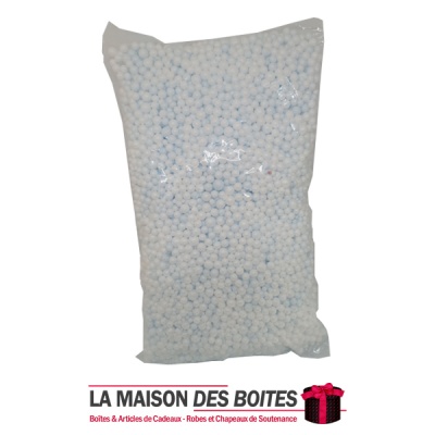 La Maison des Boîtes - Perles de Polystyrène pour Remplissage de boîte-cadeau - Balnc & Bleu Ciel - Tunisie Meilleur Prix (Idée 