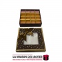 La Maison des Boîtes - Coffret Chocolat de 16 Pièces -Carré Marron Pointé en Doré - Tunisie Meilleur Prix (Idée Cadeau, Gift Box