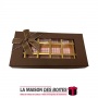 La Maison des Boîtes - Coffret Chocolat Rectangulaire de 18 Pièces- Marron - Tunisie Meilleur Prix (Idée Cadeau, Gift Box, Décor