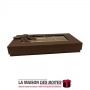 La Maison des Boîtes - Coffret Chocolat Rectangulaire de 18 Pièces- Marron - Tunisie Meilleur Prix (Idée Cadeau, Gift Box, Décor