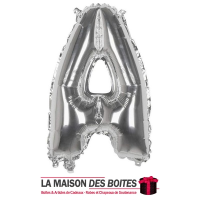 La Maison des Boîtes - Ballon en Aluminium Métallique Lettre A - Argent -18" - Tunisie Meilleur Prix (Idée Cadeau, Gift Box, Déc