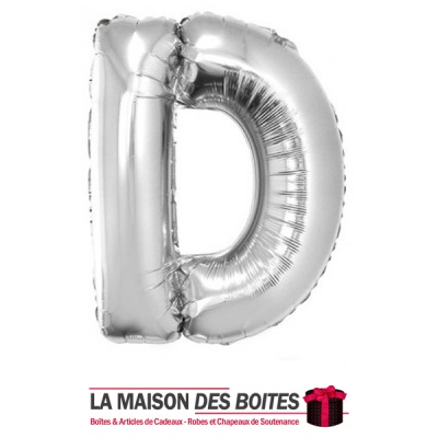 La Maison des Boîtes - Ballon en Aluminium Métallique Lettre D - Argent -18" - Tunisie Meilleur Prix (Idée Cadeau, Gift Box, Déc
