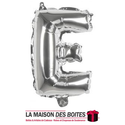La Maison des Boîtes - Ballon en Aluminium Métallique Lettre E - Argent -18" - Tunisie Meilleur Prix (Idée Cadeau, Gift Box, Déc