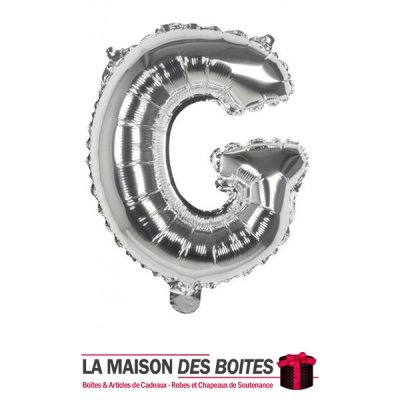 La Maison des Boîtes - Ballon en Aluminium Métallique Lettre G - Argent -18" - Tunisie Meilleur Prix (Idée Cadeau, Gift Box, Déc