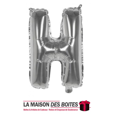 La Maison des Boîtes - Ballon en Aluminium Métallique Lettre H - Argent -18" - Tunisie Meilleur Prix (Idée Cadeau, Gift Box, Déc
