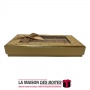 La Maison des Boîtes - Coffret Chocolat Rectangulaire de 18 Pièces- Bronze Pointé en Doré - Tunisie Meilleur Prix (Idée Cadeau, 