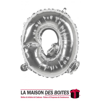 La Maison des Boîtes - Ballon en Aluminium Métallique Lettre Q - Argent -18" - Tunisie Meilleur Prix (Idée Cadeau, Gift Box, Déc