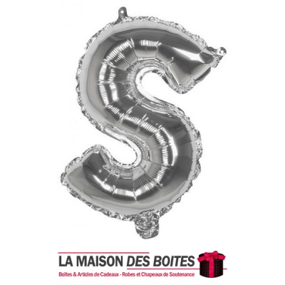 La Maison des Boîtes - Ballon en Aluminium Métallique Lettre S - Argent -18" - Tunisie Meilleur Prix (Idée Cadeau, Gift Box, Déc