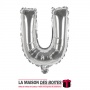 La Maison des Boîtes - Ballon en Aluminium Métallique Lettre U - Argent -18" - Tunisie Meilleur Prix (Idée Cadeau, Gift Box, Déc
