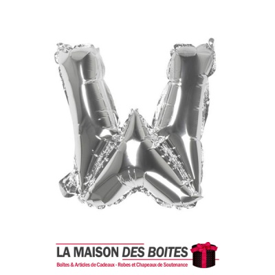 La Maison des Boîtes - Ballon en Aluminium Métallique Lettre W - Argent -18" - Tunisie Meilleur Prix (Idée Cadeau, Gift Box, Déc