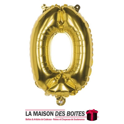 La Maison des Boîtes - Ballon en Aluminium Métallique Chiffre Numéro 0 - Gold -18" - Tunisie Meilleur Prix (Idée Cadeau, Gift Bo