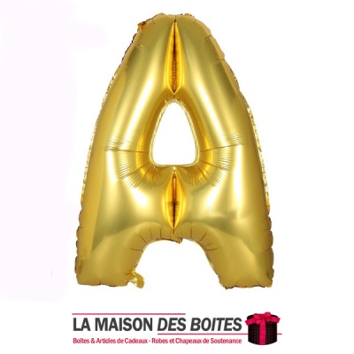 La Maison des Boîtes - Ballon en Aluminium Métallique Lettre A - Gold -18" - Tunisie Meilleur Prix (Idée Cadeau, Gift Box, Décor