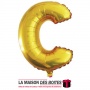 La Maison des Boîtes - Ballon en Aluminium Métallique Lettre C - Gold -18" - Tunisie Meilleur Prix (Idée Cadeau, Gift Box, Décor