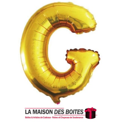 La Maison des Boîtes - Ballon en Aluminium Métallique Lettre G - Gold -18" - Tunisie Meilleur Prix (Idée Cadeau, Gift Box, Décor