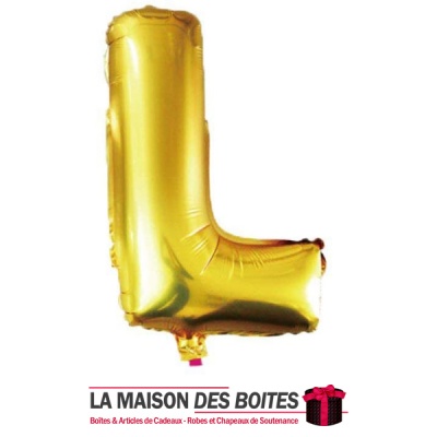 La Maison des Boîtes - Ballon en Aluminium Métallique Lettre L - Gold -18" - Tunisie Meilleur Prix (Idée Cadeau, Gift Box, Décor