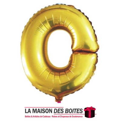 La Maison des Boîtes - Ballon en Aluminium Métallique Lettre O - Gold -18" - Tunisie Meilleur Prix (Idée Cadeau, Gift Box, Décor