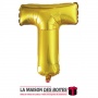 La Maison des Boîtes - Ballon en Aluminium Métallique Lettre T - Gold -18" - Tunisie Meilleur Prix (Idée Cadeau, Gift Box, Décor