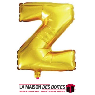 La Maison des Boîtes - Ballon en Aluminium Métallique Lettre Z - Gold -18" - Tunisie Meilleur Prix (Idée Cadeau, Gift Box, Décor
