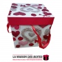 La Maison des Boîtes - Boite Cadeau Carré avec Couvercle & Ruban Satiné Rouge (22X22 x22cm) - Tunisie Meilleur Prix (Idée Cadeau