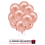 La Maison des Boîtes - Lot de 50 Ballons Nacrés Métalliques Rose Doré 100% Latex - Tunisie Meilleur Prix (Idée Cadeau, Gift Box,