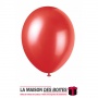 La Maison des Boîtes - Lot de 50 Ballons Nacrés Métalliques Rouge 100% Latex - Tunisie Meilleur Prix (Idée Cadeau, Gift Box, Déc