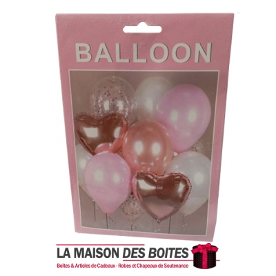 La Maison des Boîtes - Lot de 11 Ballons de Décoration Nacrés de Différents Couleurs & Formes - Tunisie Meilleur Prix (Idée Cade