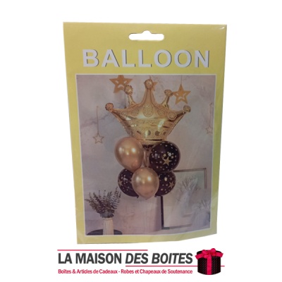 La Maison des Boîtes - Lot de 7 Ballons de Décoration Aluminium Couronne Thème Princesse de Différents Formes & Couleurs - Tunis