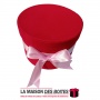 La Maison des Boîtes - Boîte Cadeau à fleurs sous Forme Ronde en Velours - Rouge - (20x15.5cm) - Tunisie Meilleur Prix (Idée Cad