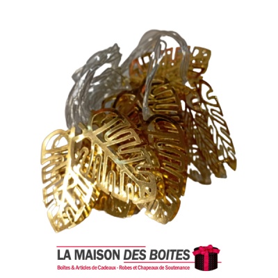 La Maison des Boîtes - Guirlandes Lumineuses de Décoration - Feuilles Dorés - Tunisie Meilleur Prix (Idée Cadeau, Gift Box, Déco