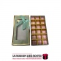 La Maison des Boîtes - Coffret Chocolat Rectangulaire de 18 Pièces-Granite vert - Tunisie Meilleur Prix (Idée Cadeau, Gift Box, 