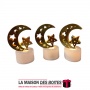 La Maison des Boîtes - Veilleuse Cornique Lune Métallique Doré - Tunisie Meilleur Prix (Idée Cadeau, Gift Box, Décoration, Soute