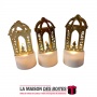 La Maison des Boîtes - Veilleuse Lanterne Métallique Doré - Tunisie Meilleur Prix (Idée Cadeau, Gift Box, Décoration, Soutenance