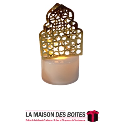La Maison des Boîtes - Veilleuse Lanterne Métallique Doré - Tunisie Meilleur Prix (Idée Cadeau, Gift Box, Décoration, Soutenance