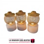 La Maison des Boîtes - Veilleuse Bambou Métallique Doré - Tunisie Meilleur Prix (Idée Cadeau, Gift Box, Décoration, Soutenance, 