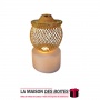 La Maison des Boîtes - Veilleuse Bambou Métallique Doré - Tunisie Meilleur Prix (Idée Cadeau, Gift Box, Décoration, Soutenance, 
